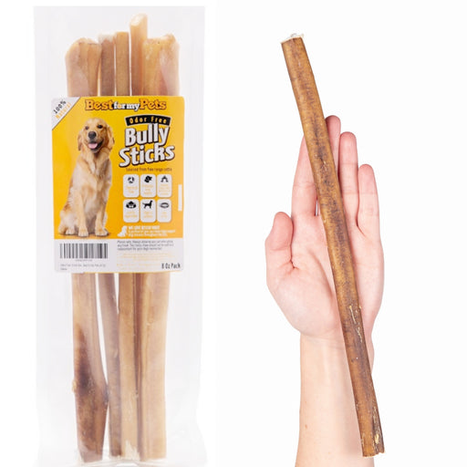 12-Inch Odor-Free Bully Sticks, 8-Ounce Bag